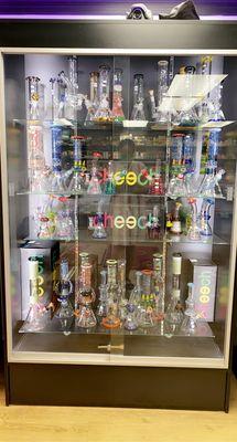 Dedicated Cheech Display, awesome knowledgable service, biggest glass selection and unbeatable prices locally