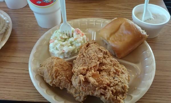 2 piece combo w/coleslaw