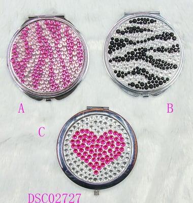 Bling Bling/Crystal/Jewelled/Stone studded MAKE UP MIRROR,
   OEM is welcome
   Wholesale/Export,Factory supply 
   yiwupen@gmail.com