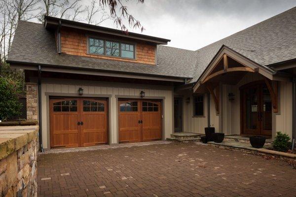 These are my new garage doors,I love the way they look with my home.