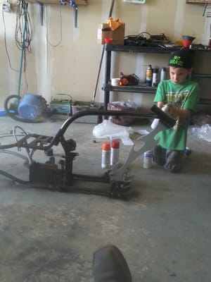 He is currently building his very first custom chopper