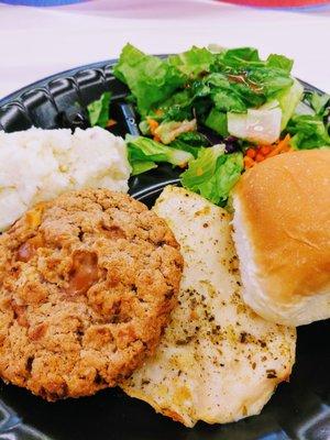 Plate of food from a luncheon Apple Spice catered.