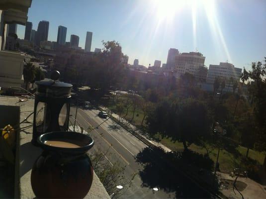 Balcony view of downtown