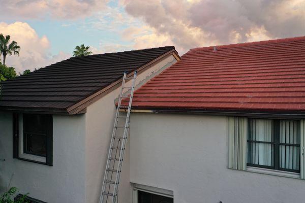 Flat tile installation