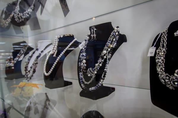 Jewelry and other fashion accessories are available at Forget Something Gift Shop.