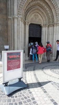 Colburn Children's Choir concert poster at Matthias Church in Budapest