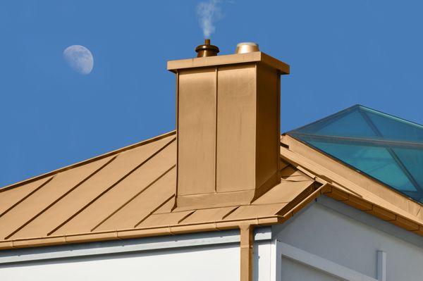 Copper Roofing, Gutter System, Chimney Cap