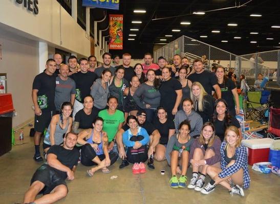 Some of the members at a Crossfit competition.