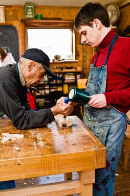 In the woodshop