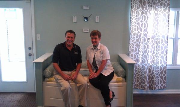 Bath Fitter Holly Hill Branch Manager, Todd Ratty and Bath Fitter Holly Hill Branch Administrator, Crystal Fish.