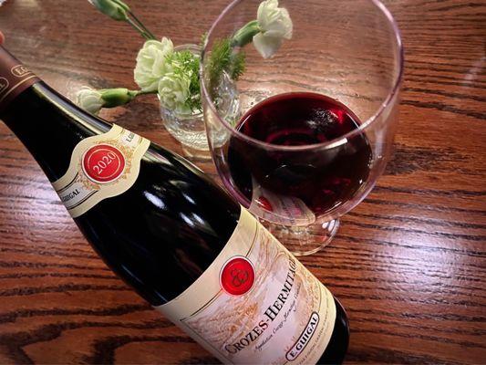 Glass Wine: Syrah(E. Guigal Crozes-Hermitage2000)