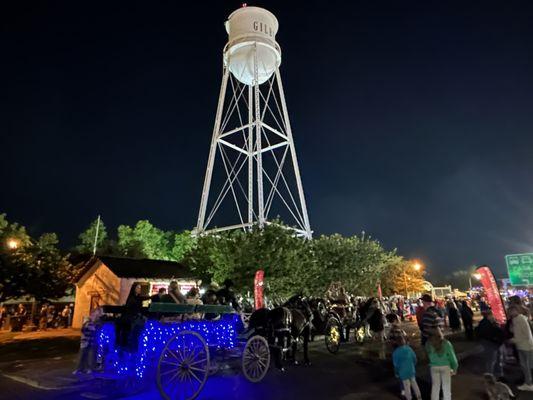 Water Tower Holiday Lighting