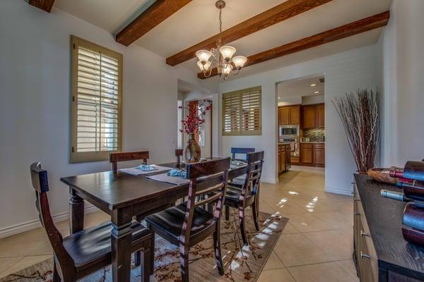 Desirable formal dining room in Summer Place Tract, West Irvine offers a hidden patio with french door entry