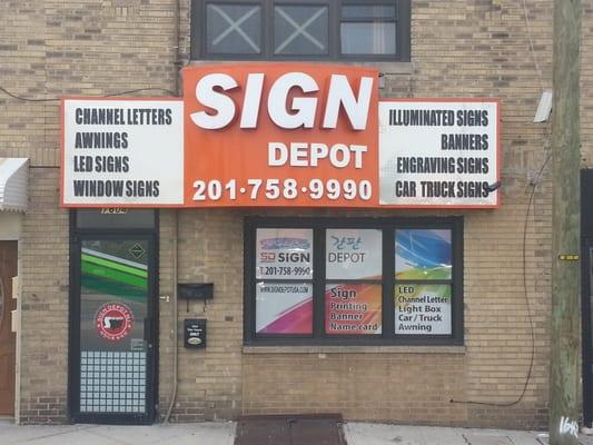 Sign Depot in front of Home Depot @ 1&9 North Bergen, NJ