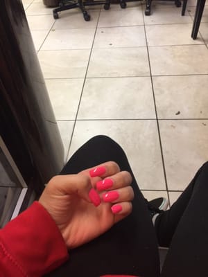 Pink nails @q nails