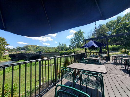 Outdoor patio on the most gorgeous August 2022 day!