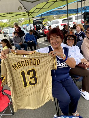 Watching the Padre's Game in the parking lot!