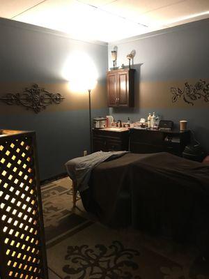 Massage and body wrap room