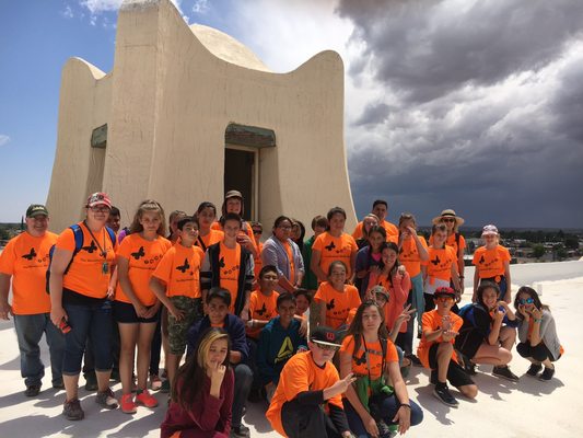 Fun group of students on our Haunted History Tour of the Dona Ana Courthouse & Jail Annex!