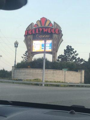 Hollywood Casino sign outside of casino