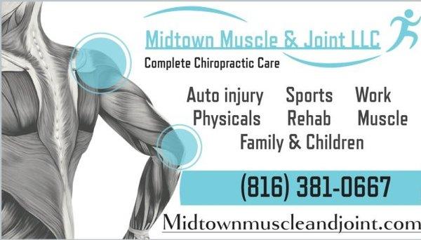 Midtown Muscle and Joint provides chiropractic and manual therapy for all your needs!