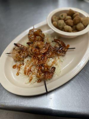 Weekly special: chili lime grilled shrimp skewers