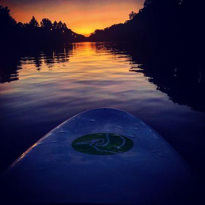 Sup Boarding at Sunset