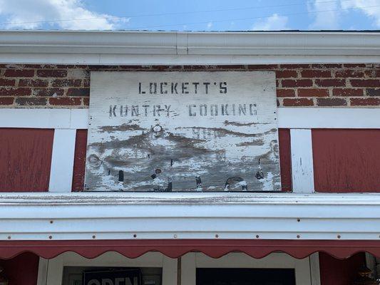 Signage above the entrance