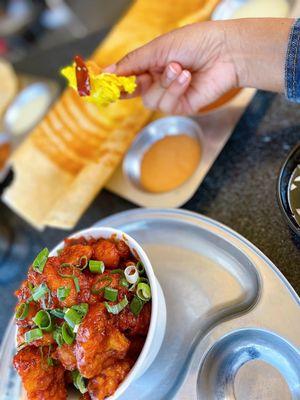 13. Masala Dosa and Gobi Manchurian - YUM