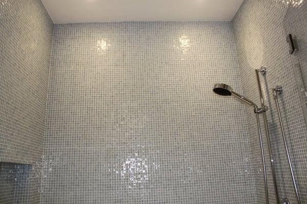 Shower glass tile