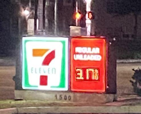 Price for regular unleaded.