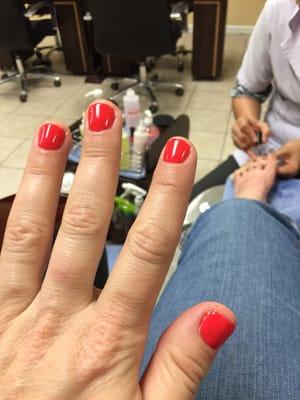 Short gel manicure