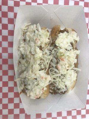 Try you  2 good ole slaw dawgs or get it fixed the way you like!!!