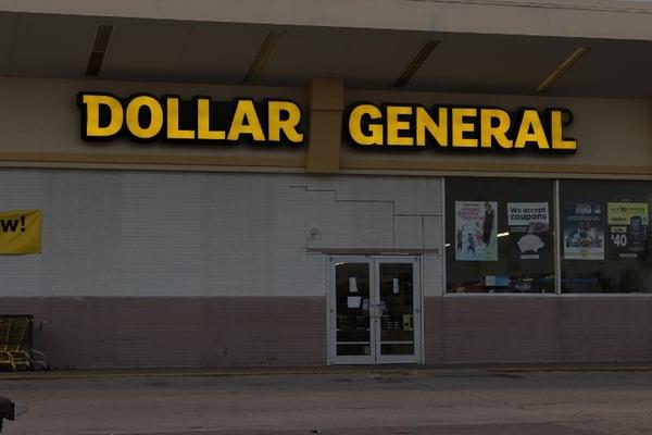 This is the front of Dollar General Store on W Springfield Ave in Champaign.