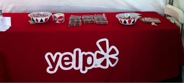 Yelp reppin at the festival