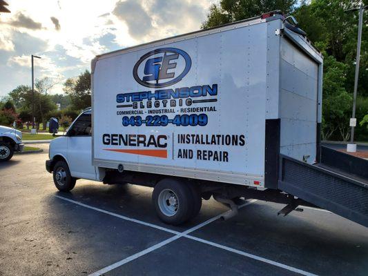 Stephenson Electric generator install truck