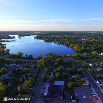 Sky view of Sauk Lake.