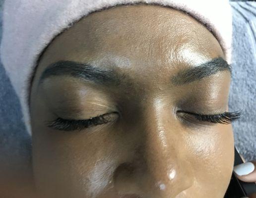 Eyebrows Tint results