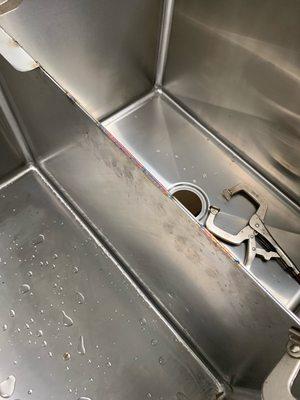 Tig weld on sink