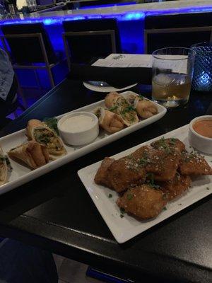 Toasted Ravioli and southwestern bites