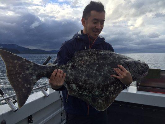 HUUUGE halibut caught 9-6-16