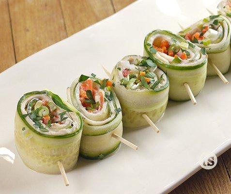 Cucumber turkey rollups