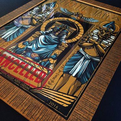 Custom frame for Pearl Jam poster