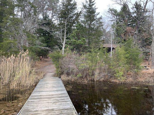 Lake house, canoe launch