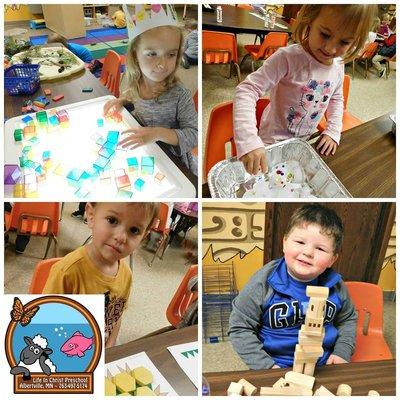 We offer 2-day, 3-day and 4-day a week preschool classes.