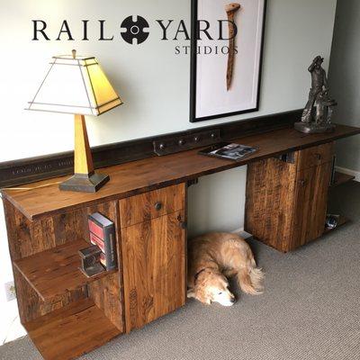 Custom office credenza - dog not included.