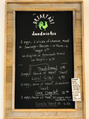 Breakfast Menu