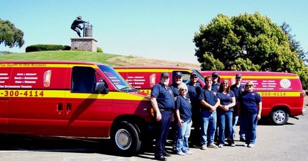 Best Fire Equipment staff and service fleet