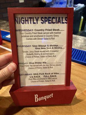 Nightly Specials