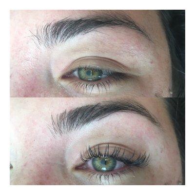 Brow shaping and Lash Set in Encinitas